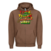 Chestnut thick thighs juneteenth vibes Zipper Hoodie - FaDigitalArtStudio
