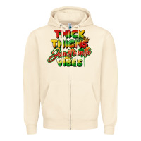 Sandshell thick thighs juneteenth vibes Zipper Hoodie - FaDigitalArtStudio