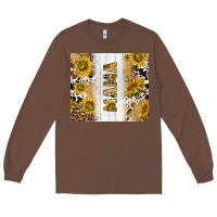 Chestnut western mother's day mama with cowhide and sunflowers tumbler tbs Long Sleeve Tee - TumblerDesignByShophia