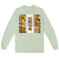 Matcha western mother's day mama with cowhide and sunflowers tumbler tbs Long Sleeve Tee - TumblerDesignByShophia
