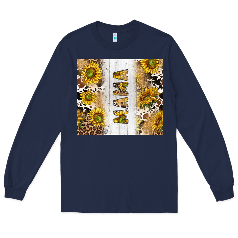 Western Mother's Day Mama With Cowhide And Sunflowers Tumbler Tbs Long Sleeve Tee by TumblerDesignByShophia | Teevron