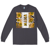 Smoke western mother's day mama with cowhide and sunflowers tumbler tbs Long Sleeve Tee - TumblerDesignByShophia