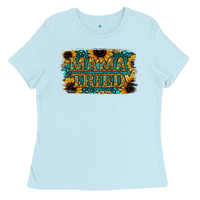 Sunflower Serappe Turquoise Gemstone Mama Tried Ladies Tee by Jasminsmagicworld | Teevron