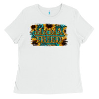 White Sunflower Serappe Turquoise Gemstone Mama Tried Ladies Tee - Jasminsmagicworld