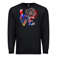 Black patriotic Love Premium Sweatshirt - CowhideDigitalArt