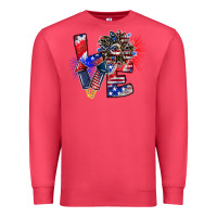 Cardinal patriotic Love Premium Sweatshirt - CowhideDigitalArt