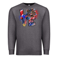 Charcoal Heather patriotic Love Premium Sweatshirt - CowhideDigitalArt