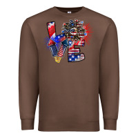 Chestnut patriotic Love Premium Sweatshirt - CowhideDigitalArt