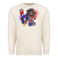 Sandshell patriotic Love Premium Sweatshirt - CowhideDigitalArt