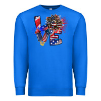 True Royal patriotic Love Premium Sweatshirt - CowhideDigitalArt