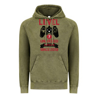 Vintage Olive Kids Level 7 Unlocked Awesome Since 2013 Vintage Hoodie - Bettercallsaul