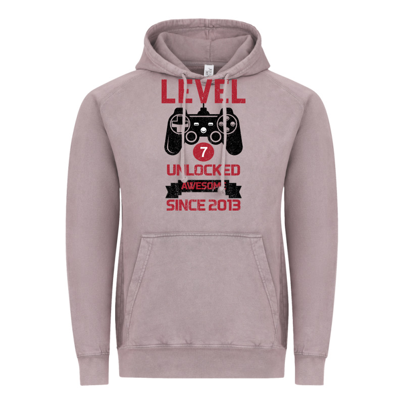 Kids Level 7 Unlocked Awesome Since 2013 Vintage Hoodie by Bettercallsaul | Teevron