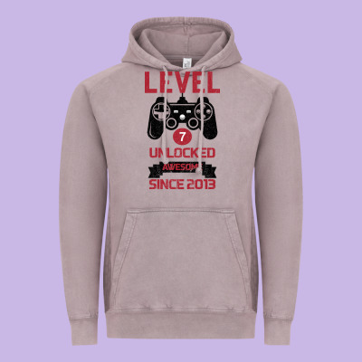 Kids Level 7 Unlocked Awesome Since 2013 Vintage Hoodie Designed By Bettercallsaul