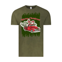 Vintage Olive merry christmas y'all truck Vintage Tee - Bettercallsaul
