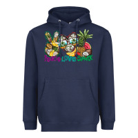 Navy Peace Love Summer Heavyweight Hoodie - CowhideDigitalArt