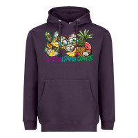 Plum Peace Love Summer Heavyweight Hoodie - CowhideDigitalArt