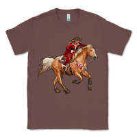 Chestnut Western Christmas Cowgirl On The Horse Classic Tee - RanaPortraitStore