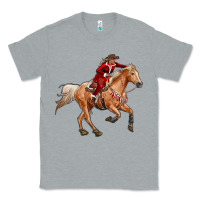 Heather Grey Western Christmas Cowgirl On The Horse Classic Tee - RanaPortraitStore