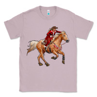 Lilac Western Christmas Cowgirl On The Horse Classic Tee - RanaPortraitStore