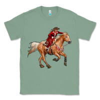 Sage Western Christmas Cowgirl On The Horse Classic Tee - RanaPortraitStore