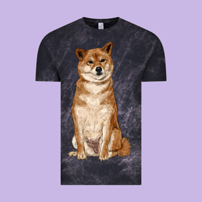 Shiba Inu Vintage Tee Designed By Ranaportraitstore