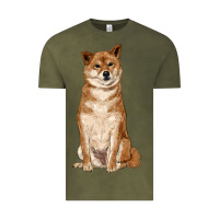 Vintage Olive shiba inu Vintage Tee - RanaPortraitStore