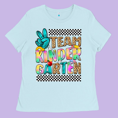Team Kindergarten Ladies Tee Designed By Nancycooperartshop