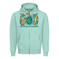 Seafoam with god all things are possible with turquoise gemstone bbs Zipper Hoodie - BundleAndBundleShop