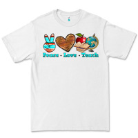 White peace love teach Premium Tee - NancyCooperArtShop