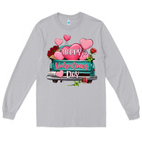 Moon Dust Happy Valentine's day turquoise truck Long Sleeve Tee - HowdyJamesFarm