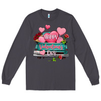 Smoke Happy Valentine's day turquoise truck Long Sleeve Tee - HowdyJamesFarm