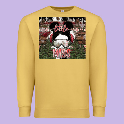Little Miss Premium Sweatshirt Designed By Cowhidedigitalart