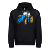 Black western farm tractor blue Urban Hoodie - Artiststas