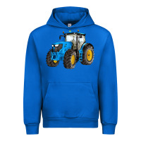 Cobalt western farm tractor blue Urban Hoodie - Artiststas