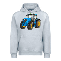 Heather Grey western farm tractor blue Urban Hoodie - Artiststas