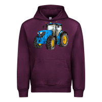 Mauve Wine western farm tractor blue Urban Hoodie - Artiststas