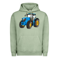Pigment Oil Green western farm tractor blue Urban Hoodie - Artiststas