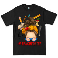Black messy bun teacher life Premium Tee - RanaPortraitStore