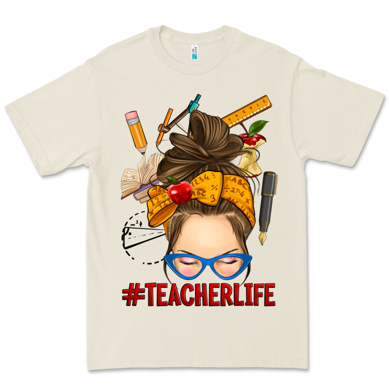 Messy Bun Teacher Life Premium Tee by RanaPortraitStore | Teevron