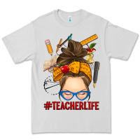 Dove Grey messy bun teacher life Premium Tee - RanaPortraitStore
