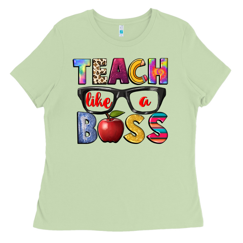 Teach Like A Boss Ladies Tee by NancyCooperArtShop | Teevron