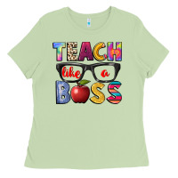 Matcha teach like a boss Ladies Tee - NancyCooperArtShop