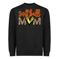 Black Softball mom Heavyweight Sweatshirt - HowdyJamesFarm