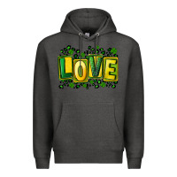 Charcoal Heather St. Patrick's Day love Premium Hoodie - FaDigitalArtStudio