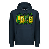 Navy St. Patrick's Day love Premium Hoodie - FaDigitalArtStudio