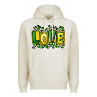 Oatmeal Heather St. Patrick's Day love Premium Hoodie - FaDigitalArtStudio