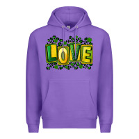 Purple St. Patrick's Day love Premium Hoodie - FaDigitalArtStudio