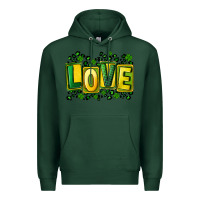 Sports Green St. Patrick's Day love Premium Hoodie - FaDigitalArtStudio
