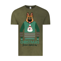 Vintage Olive German shepherd dog Christmas Vintage Tee - Bettercallsaul
