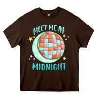 Chocolate Brown meet me at midnight Heavy Core Tee - MaliasSmallBusiness